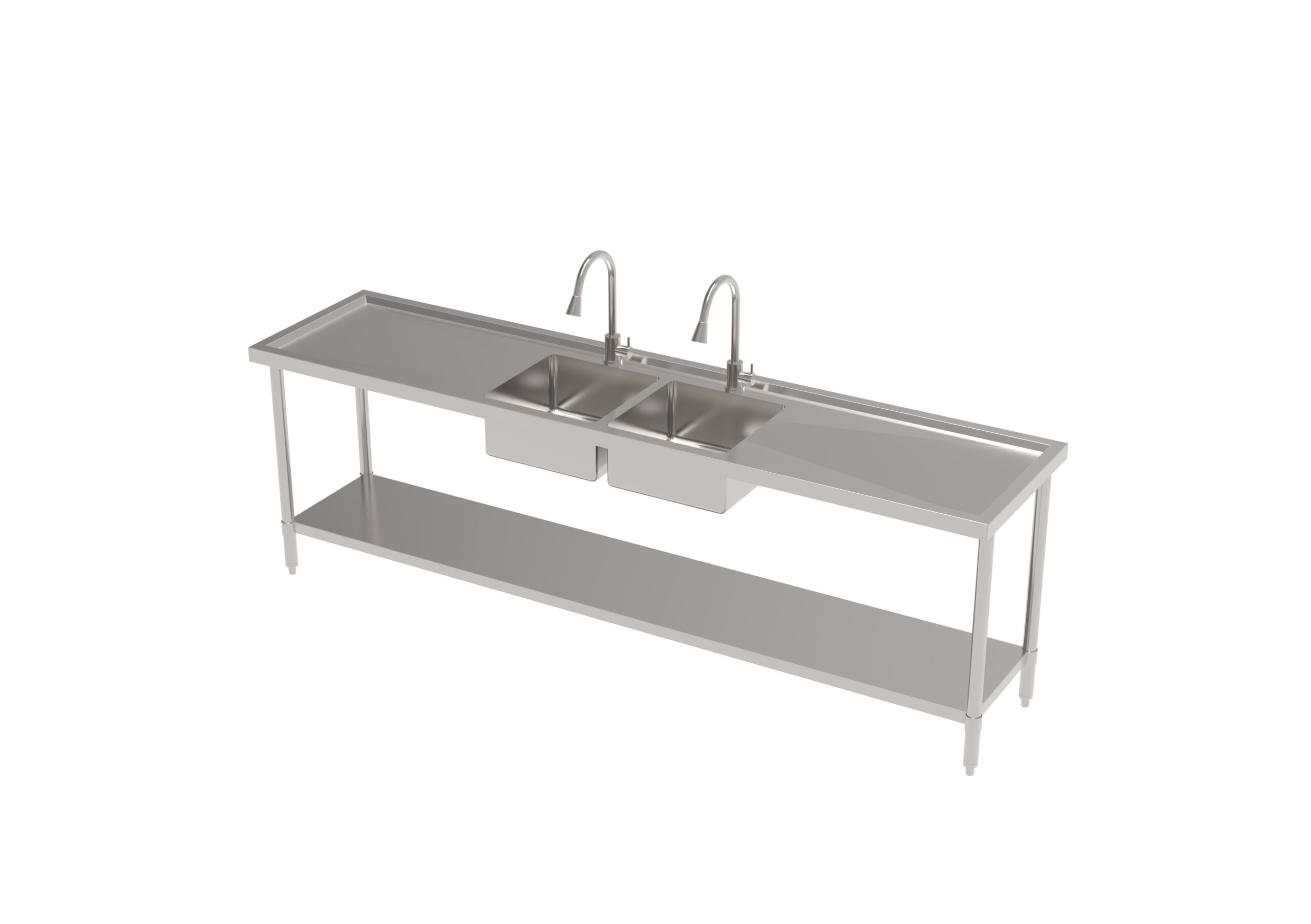 JSE2-2546120DSI SS DOUBLE SINK 2540*610*850