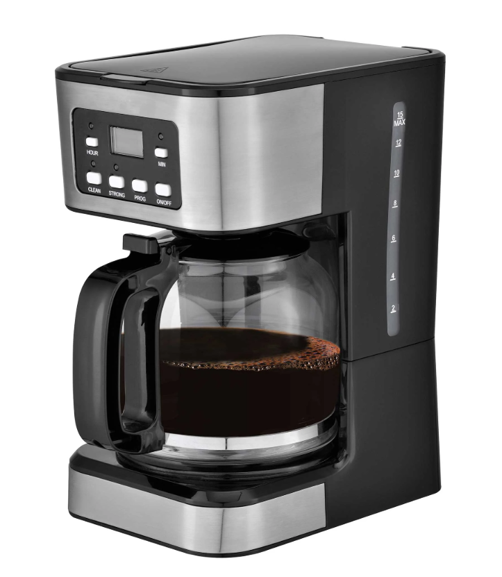 TS-222BK BRENTWOOD COFFEE MAKER 12CUP SELECT PROGRAMMABLE