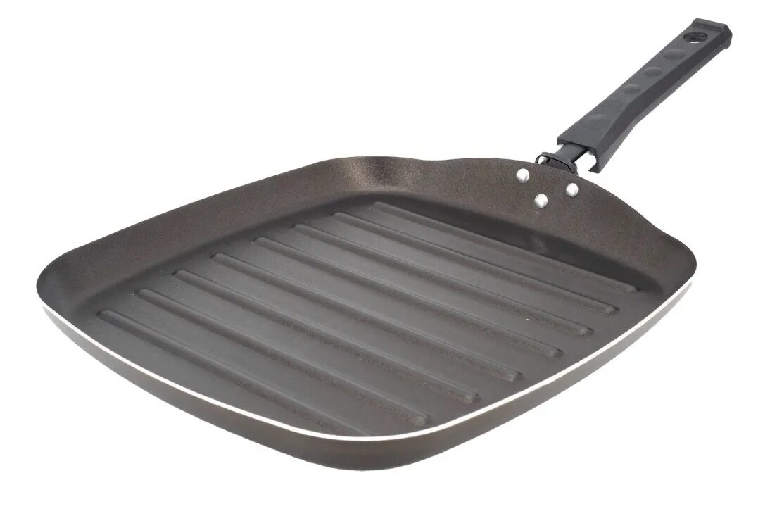 700800 GRILL PAN 26.5x29.5 + SPATULA BLACK