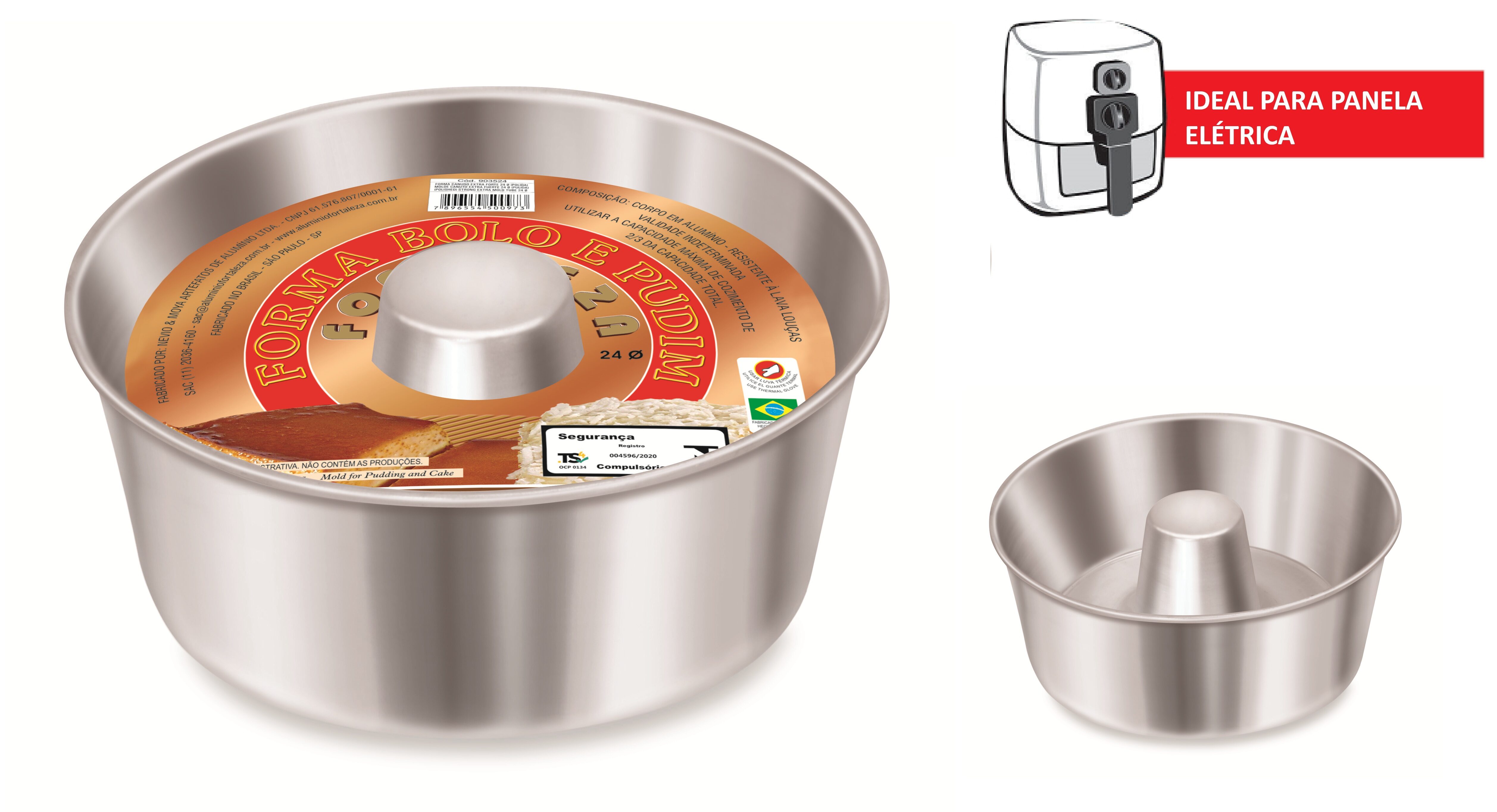 903518 TUBE PAN 18 CM POLISHED