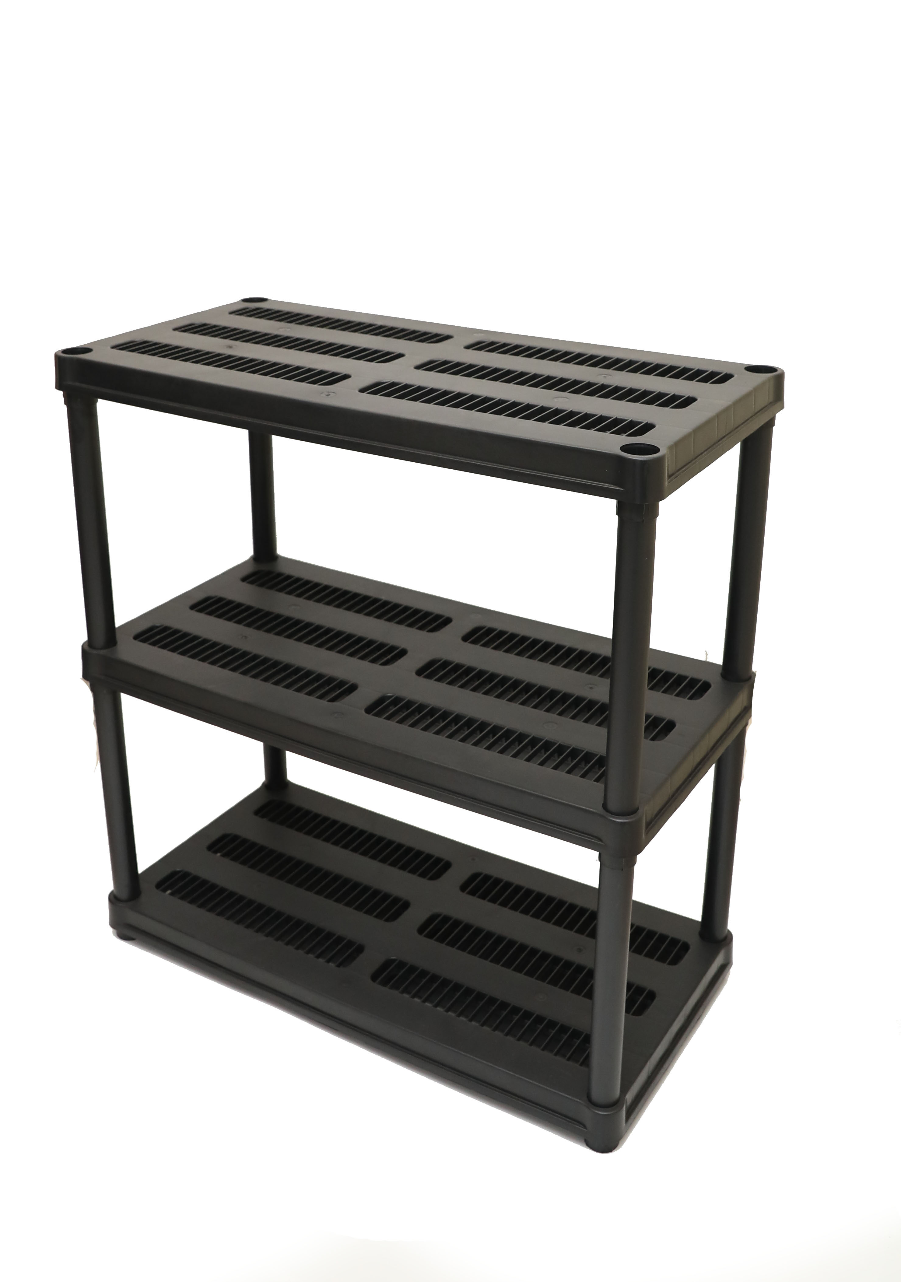 PTR12 3 SHELVES VENTED PLASTIC SHELVING UNIT 90.4 x 45.3 x 96