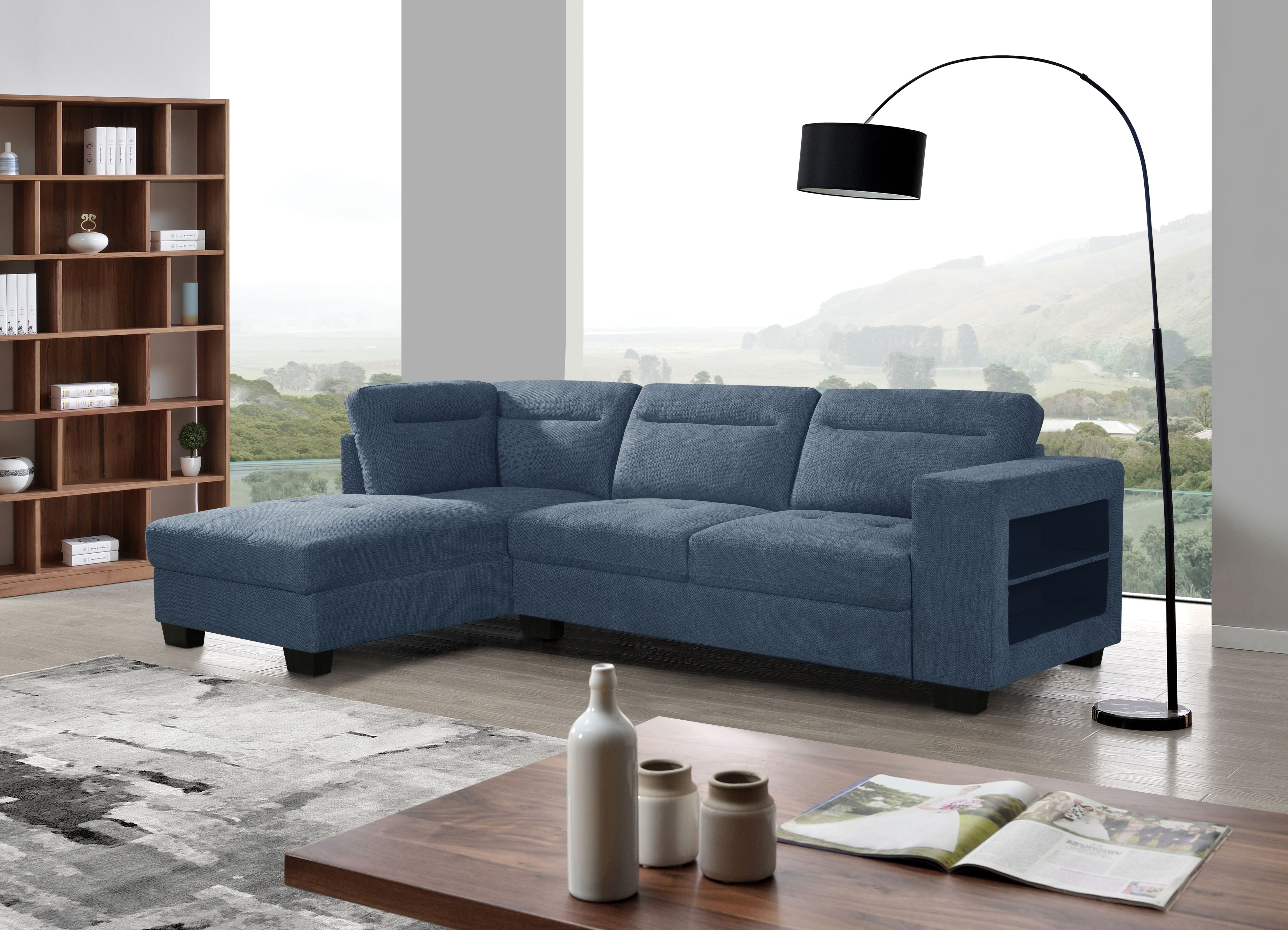 BERGEN LHF SAPPHIRE CORNER SOFA 2S + CHAISE