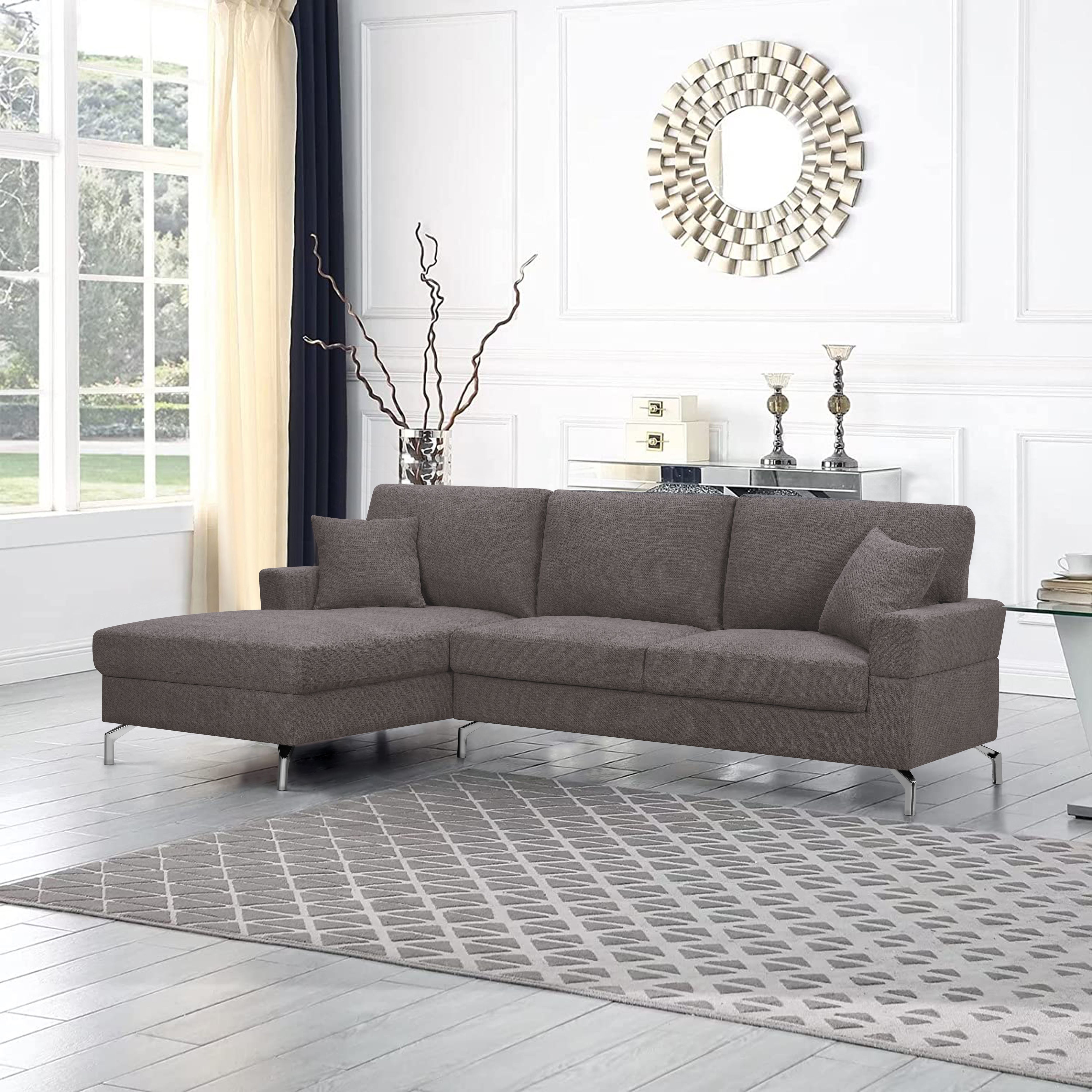 ELLEN LHF CHOCOLATE CORNER SOFA 2S + CHAISE CHOCOLATE