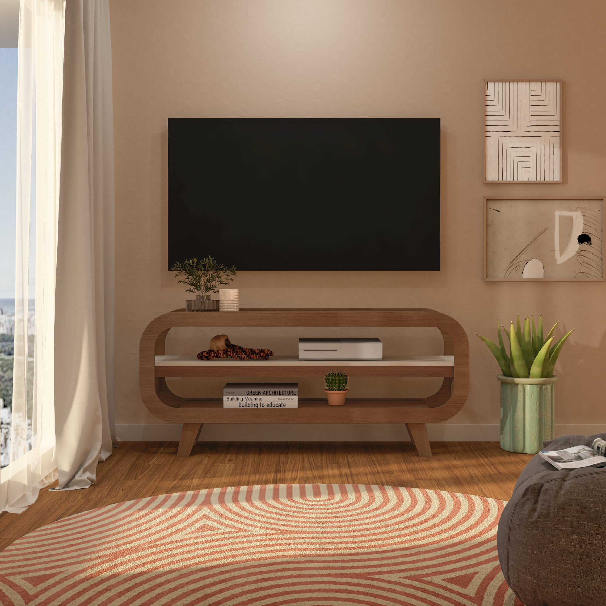 Ambiente Rack Théo Cinamomo com Off White (2)