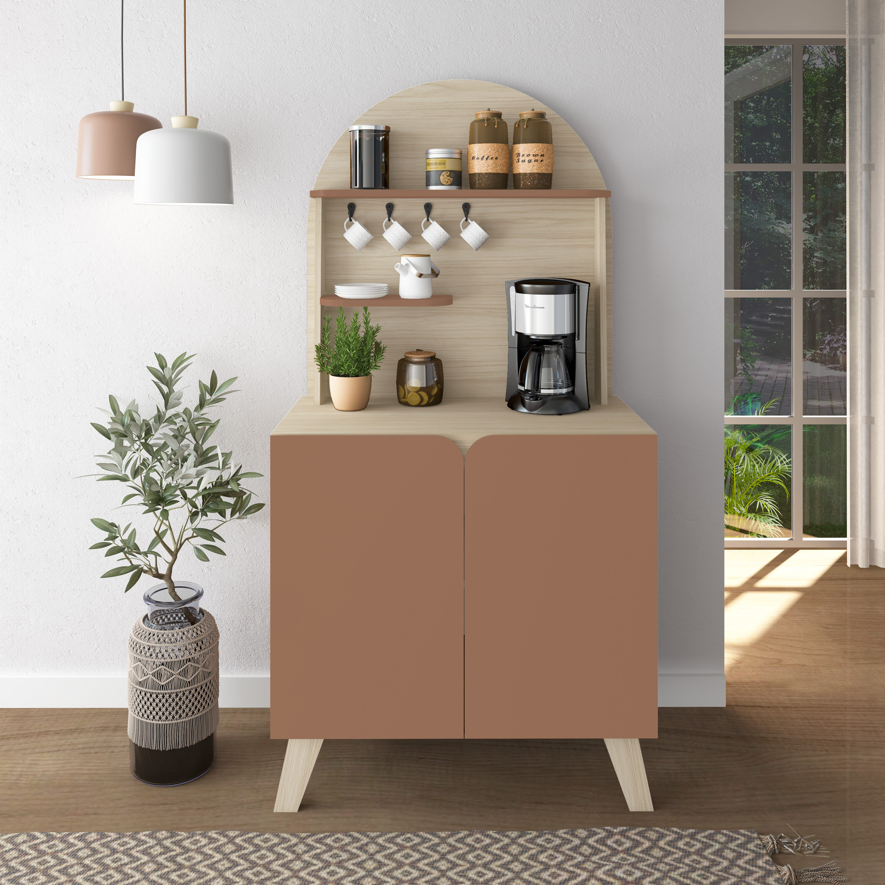 4630 VIENA COFFEE STATION - NATURAL / TERRACOTTA