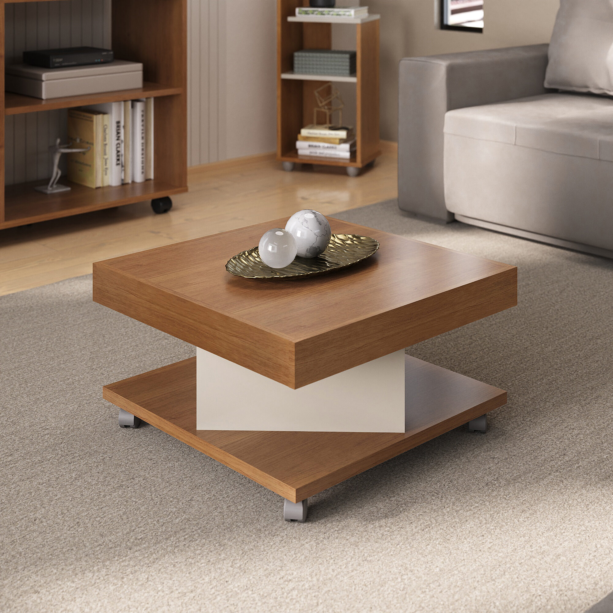 Ambiente Mesa De Centro Saara Cinamomo com Off White (1)