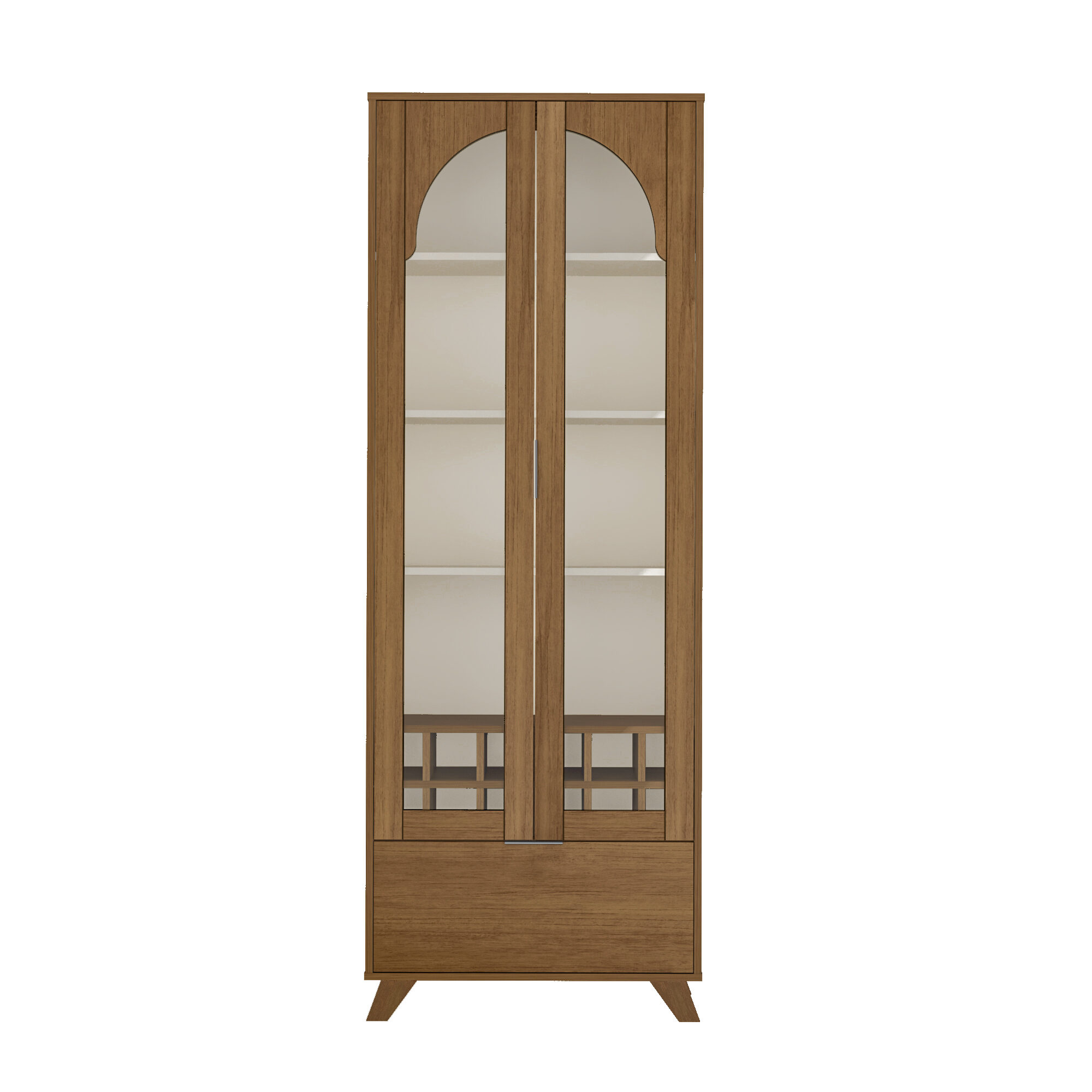 4708 TRAMA BOEKENKAST - CHERRY / OFF WHITE