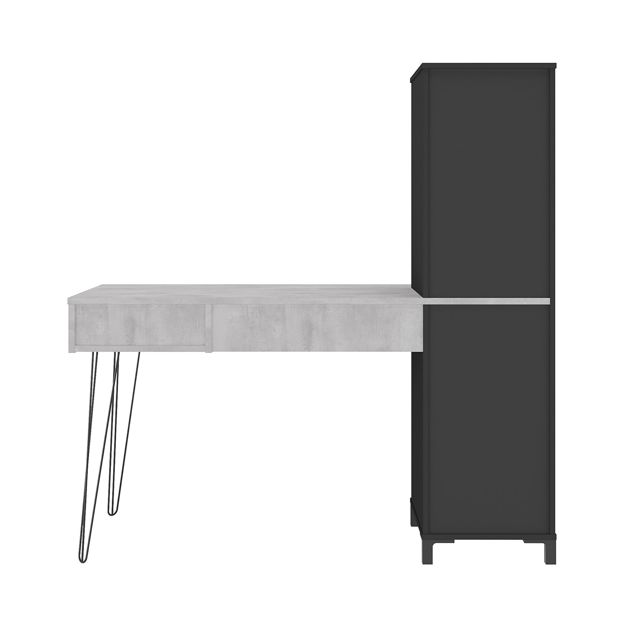 6277 ARTANY FUSION DESK - CONCRETE / BLACK