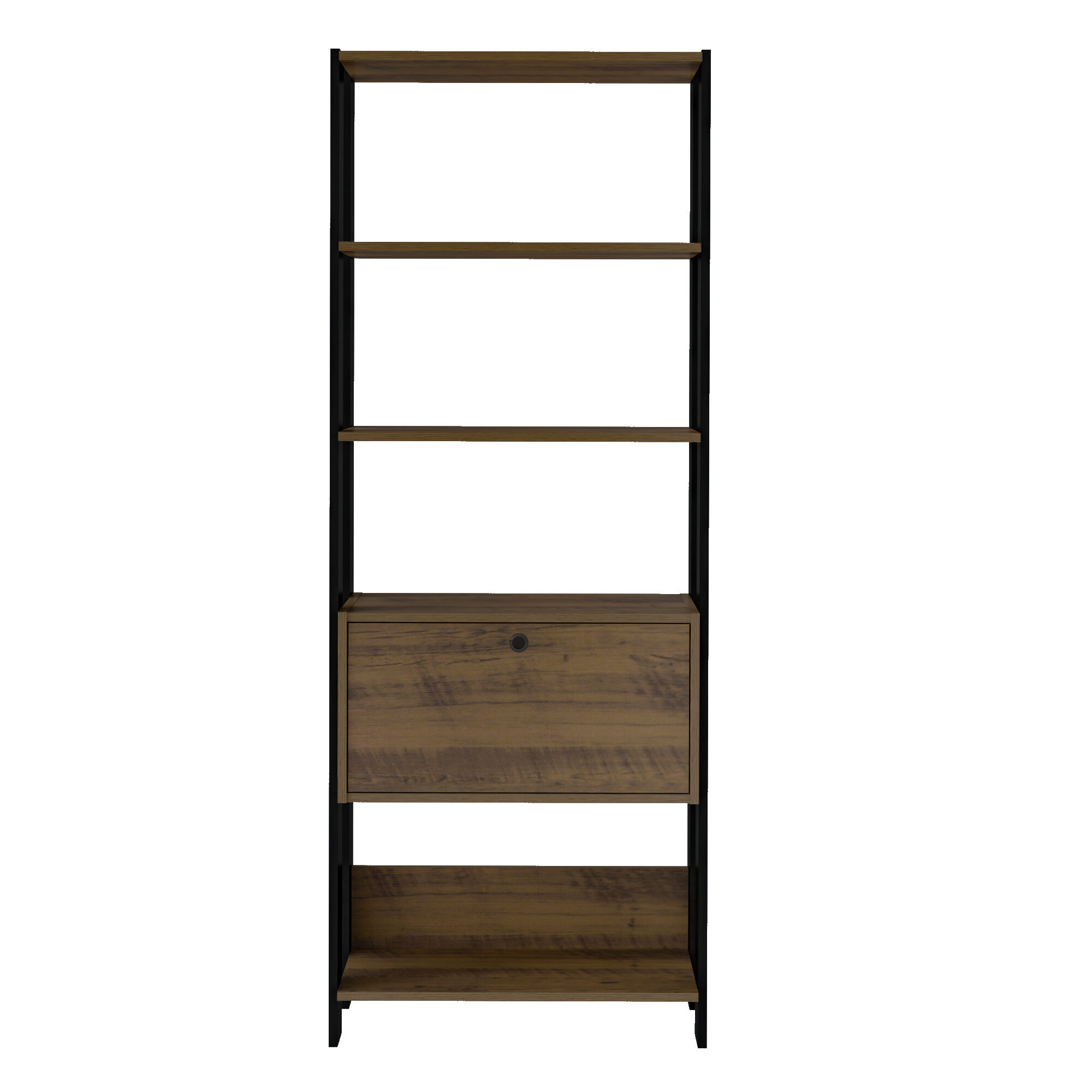 4223 MATCH BOEKENKAST MET DEUR - PINE/ BLACK